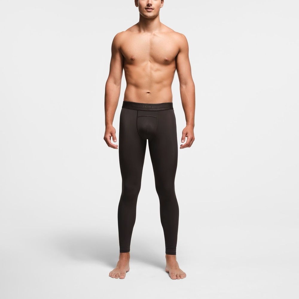 SKIMS Men's Thermal Long Johns Tights Leggings - Black